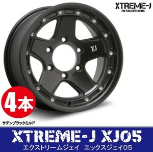 条件付送料無料 4本価格 M.L.J XTREME-J XJ05 SBK/MI 16inch 6H139.7 8J+-25 エクストリームJ