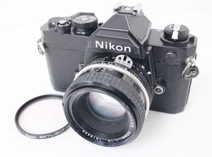 ○佐川急便60サイズ JT12S46 カメラ ニコン Nikon FM シャッター○ レンズ Nikon 50mm 1:1.8 動作等未確認