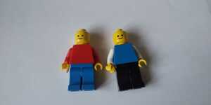 LEGO レゴ ミニフィグ ２体 眉なし 絵柄なし 男の子、女の子 クラシックレゴ？ 特殊ブロック 