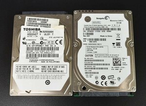 HDD 2.5 SATA 320GB 120GB TOSHIBA Seagate フォーマット済み ジャンク 2個セット S/N:5919PONKT S/N:5RE12VF5