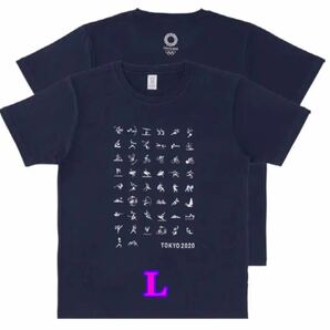 スポーツピクトグラムTシャツL★東京オリンピック公式ライセンス