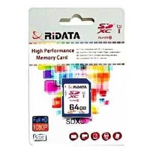 SDXC64GBフラッシュメモリーカード（RiDATA）【1円スタート出品・新品・送料無料】