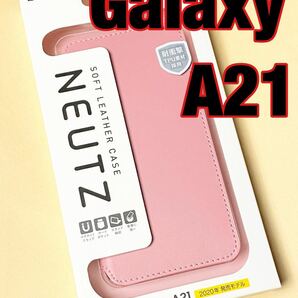 エレコム Galaxy A21 ケース ソフトレザー 磁石付 ピンク