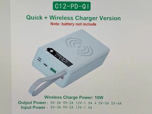 AquaPC★Qc3.0-ワイヤレス充電ボックス12x18650,DIY,パワーバンク,デュアルUSB,超大容量パワーバンク★W