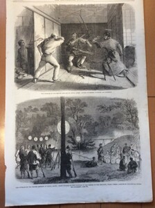 1864年 　イギリス公使館襲撃事件　　ロンドン絵入り新聞 オリジナル石版画