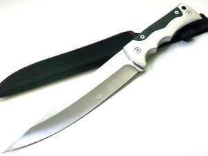 ★送料込み!★Columbia Saber★S054 高品質シースナイフ フルタング ロングサイズ・フルステン×G10コンビ アウトドア必須 キャンプ薪