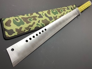 ★MEGA MACHETE★JHGR 大型マチェットナイフ メガサイズ全長68㎝ カモフラシース サバイバル キャンプ アウトドア