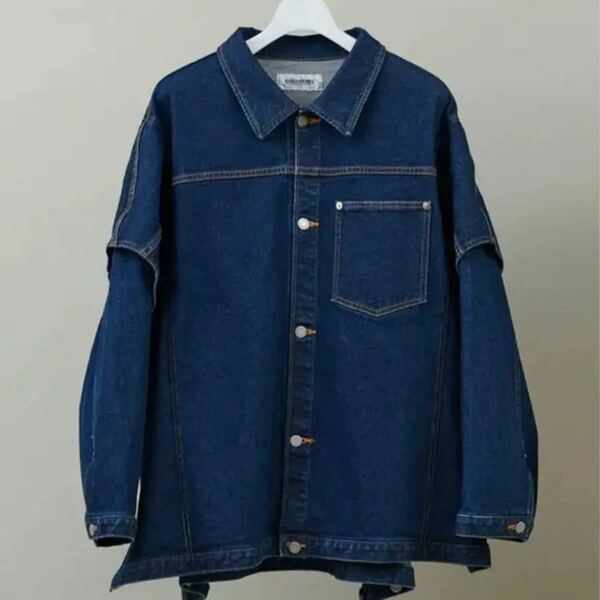 12,5oz Stretch Denim Layered Blouson