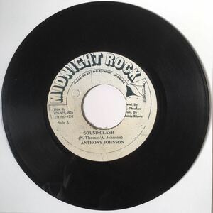 45rpm 7インチ / Anthony Johnson - Sound Clash / Midnight Rock / Reggae Dancehall Foundation Dub /