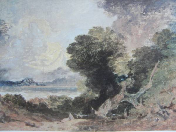 Joseph Mallord William Turner, Landschaft mit See und umgestürzten Bäumen, seltene Kunstbuchgemälde, Hochwertig gerahmt, Guter Zustand, Porto inklusive, iafa, Malerei, Ölgemälde, Natur, Landschaftsmalerei