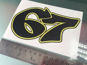 送料無料 Shane Byrne Decal Sticker Number 67 シェーン バーン ステッカー シール デカール 150mm x 93mm