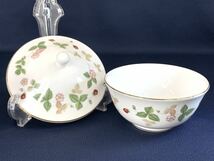 60▽ WEDGWOOD ウェッジウッドワイルドストロベリー キャンディーポット 小物入れ 極美品 管理2201_画像5