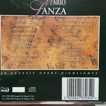 即決　CD Mario Lanza-Mario Lanza-20 Classic Opera Highlight_画像2