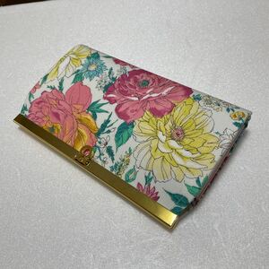 長財布 直線口金 ルシアン花柄 ハンドメイド
