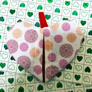 ミトン 鍋つかみ ハート型 ハンドメイド