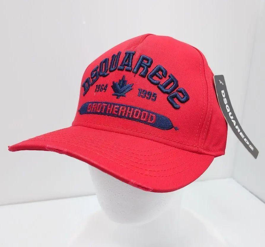 35%OFF キャップ レッド 新品未使用 DSQUARED2 RED ロゴ ディースク