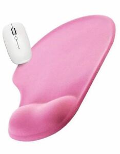 マウスパッド リストレスト一体型 低反発 防水 人間工学 疲労軽減 滑り止め クッション ピンク