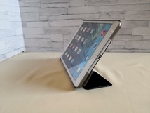 (薄型 軽量) iPad min/mini2 /mini3 共用 ブラック レザー スマートケース_画像3