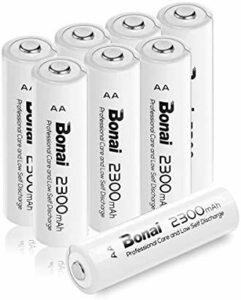 【送料無料】8個パック（高容量2300mAh約1200回使用可能） BONAI 単3形 充電式電池 ニッケル水素電池 8個パック 自然放電抑制 液漏れ防止設