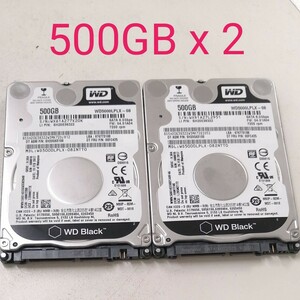 WD 2.5インチ HDD500GB 2点セット
