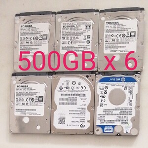 ⑤2.5インチ HDD500GB 6点セット