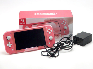 1円～★質流れ★中古 Nintendo Switch Lite Coral HDH-S-PAZAA(JPN) ニンテンドー スイッチ ライト コーラル Ver.13.2.0 初期化済 保証残有