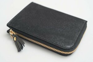 POMTATA (ポンタタ) | HAK L Zip Short Wallet (black) | 財布 ショートウォレット【国産 レザー】