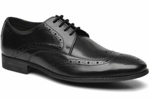 CLARKS 27.5cm чёрная кожа гонки выше формальный бизнес черный чёрный туфли без застежки Loafer ботинки 662