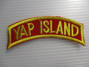 米軍 US ARMY 『YAP ISLAND』ヤップ島 タブ ワッペン パッチ USA