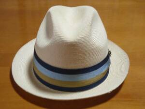 ステットソン ストロー フェドラ 中折れ ハット US 7 1/8 57cm vintage used 古着 stetson fedora hat サイズ 女性の方にも オススメ 0's