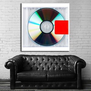 カニエ・ウェスト Kanye West 特大 ポスター 100x100cm 海外 ヒップホップ ラッパー アート インテリア グッズ 写真 雑貨 絵 フォト 大 5