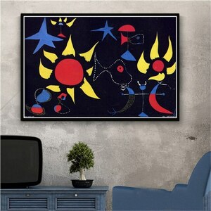 ジョアンミロ Joan miro ポスター 70x50cm 北欧 グッズ 絵画 絵 抽象 おしゃれ 雑貨 インテリア キャンバス フォト アート 15