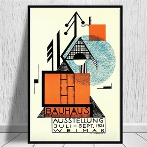 バウハウス Bauhaus 大 ポスター 70x50cm グッズ 海外 おしゃれ 北欧 モダン デザイン 美術 芸術 キャンバス グラフィティ アート 2