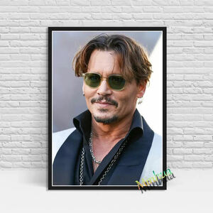 ジョニー・デップ ポスター 70x50cm 海外 Johnny Depp 俳優 グッズ 雑貨 インテリア 絵 写真 キャンバス アート 北欧 おしゃれ 10