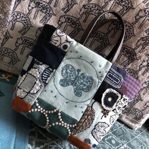 ハンドメイド ミナペルホネン トートバッグ