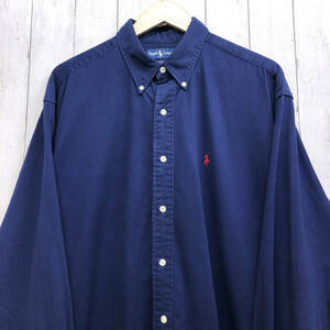 ラルフローレン POLO Ralph Lauren Polo 長袖シャツ 厚手 メンズ ワンポイント XLサイズ 7-436