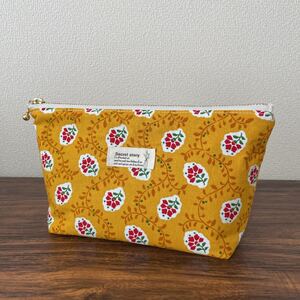 ファスナーポーチ ハンドメイド 北欧 花柄 小物入れ メイクポーチ