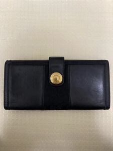 COACH 長財布　ヌメ革ブラック系