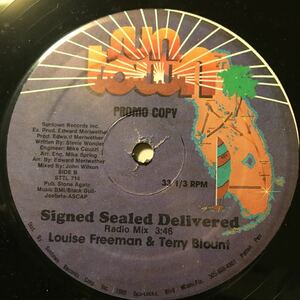 Louise Freeman & Terry Blount / Signed Sealed Delivered US盤