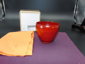 今月のお買い得品　CA-68　角偉三郎　茶筌つぼ　六つ星　箱　布　漆器　輪島　椀