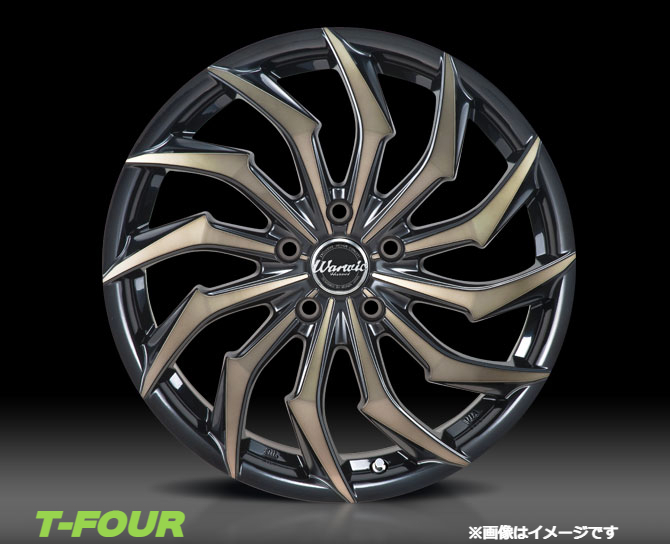 モンツァジャパン ワーウィック ハーベル アルミホイール4本 1台分(18×8J 5-114 INSET40)トヨタ マークX 120系(ブラック)