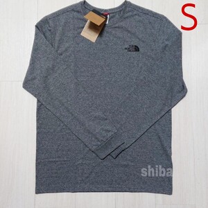 THE NORTH FACE ノースフェイス 長袖 ロンT ロング tシャツ トップス グレー 灰色 シンプルドーム 海外Sサイズ