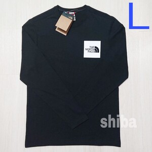THE NORTH FACE ノースフェイス 長袖 ロンT ロング tシャツ ブラック 黒 人気 ファイン Fine 海外Lサイズ