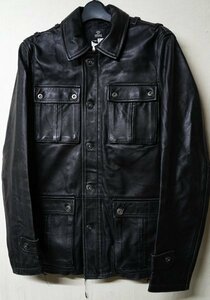 *VERSACE JEANS COUTURE Versace * original leather ram leather Safari jacket black *