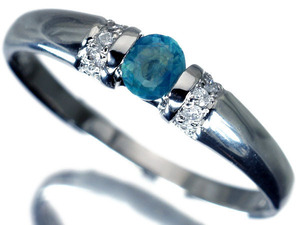 1円~【ジュエリー極】超希少宝石!天然アレキサンドライト0.23ct&ダイヤモンド0.066ct 高級K18WGリング t1701iolm【送料無料】