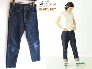 BEAMS BOY × orSlow Beams Boy специальный заказ или s low PEN SLIM пенсов обод высокий талия конический Denim брюки 0/XS индиго 