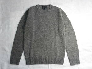  new goods unused moa less BEAMS plan .. gray crew neck sweater MORLES Beams middle gauge S men's sheto Land wool 100%