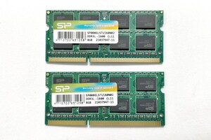 SILICON POWER DDR3L-1600 低電圧 1.35V ノートPC 増設メモリ 8GB 2枚 計16GB