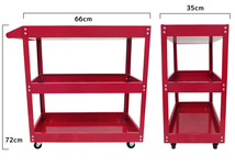1円～ 売り切り【KW-01】3段式 工具 ツールワゴン ワゴン キャスター付き ツールカート 作業台 赤色_画像2