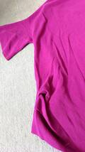 半袖ニット　～ＬＬ　フリー　紫　無地　後ろ丈長め　ゆったり_画像4